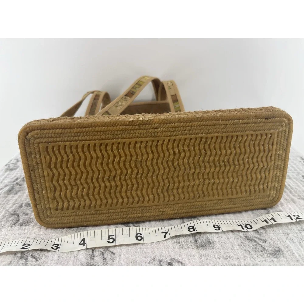 Reflexions by Andre Assous Floral Tapestry Tote Bag‎ Espadrille Base Spain Tan